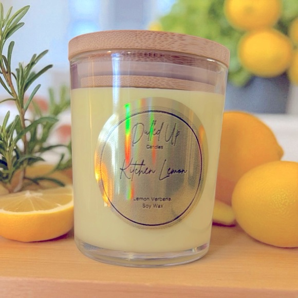 Hand Crafted Other - 7oz Kitchen Lemon Scented Soy Wax Candle